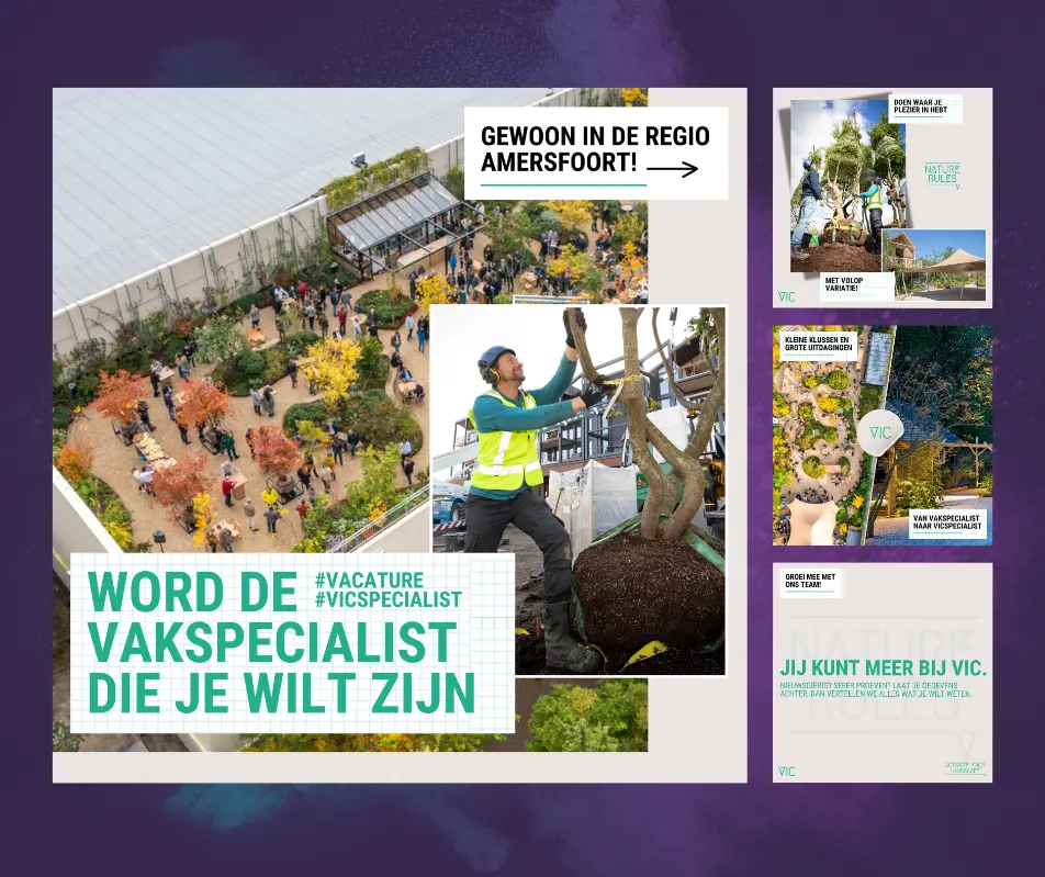 wervingscampagne vakspecialist VIC Landscapes door WeYou recruitment marketing